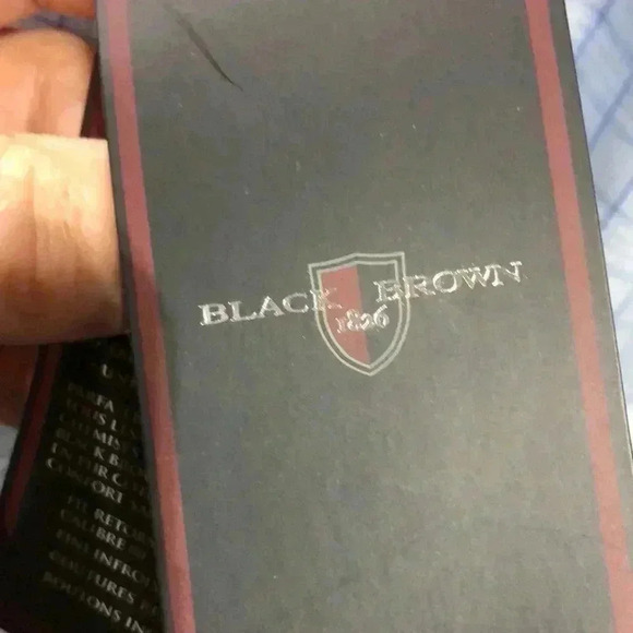 Black Brown 1826 Wrinkle Free, dressy button-down, chest pocket, size 15.5 34/35 - Picture 4 of 11